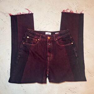 CLOSED Two-Tone Straight Leg Jeans